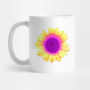 Hello Sunshine - Yellow Flower with Hot Pink Retro Vibe Mug